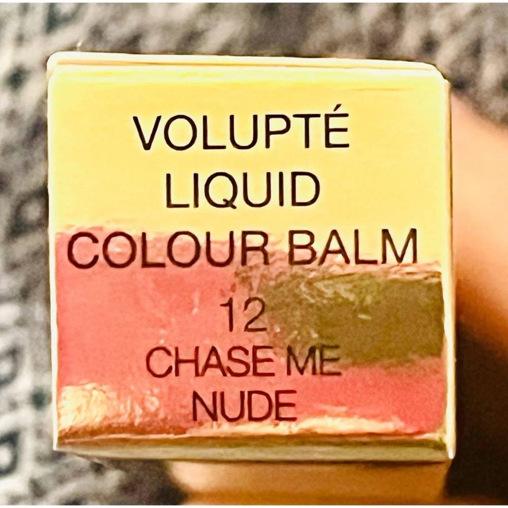 YSL Beauty Volupté Liquid Colour Balm #12 Chase Me Nude Brand New in Box! - Picture 4 of 6